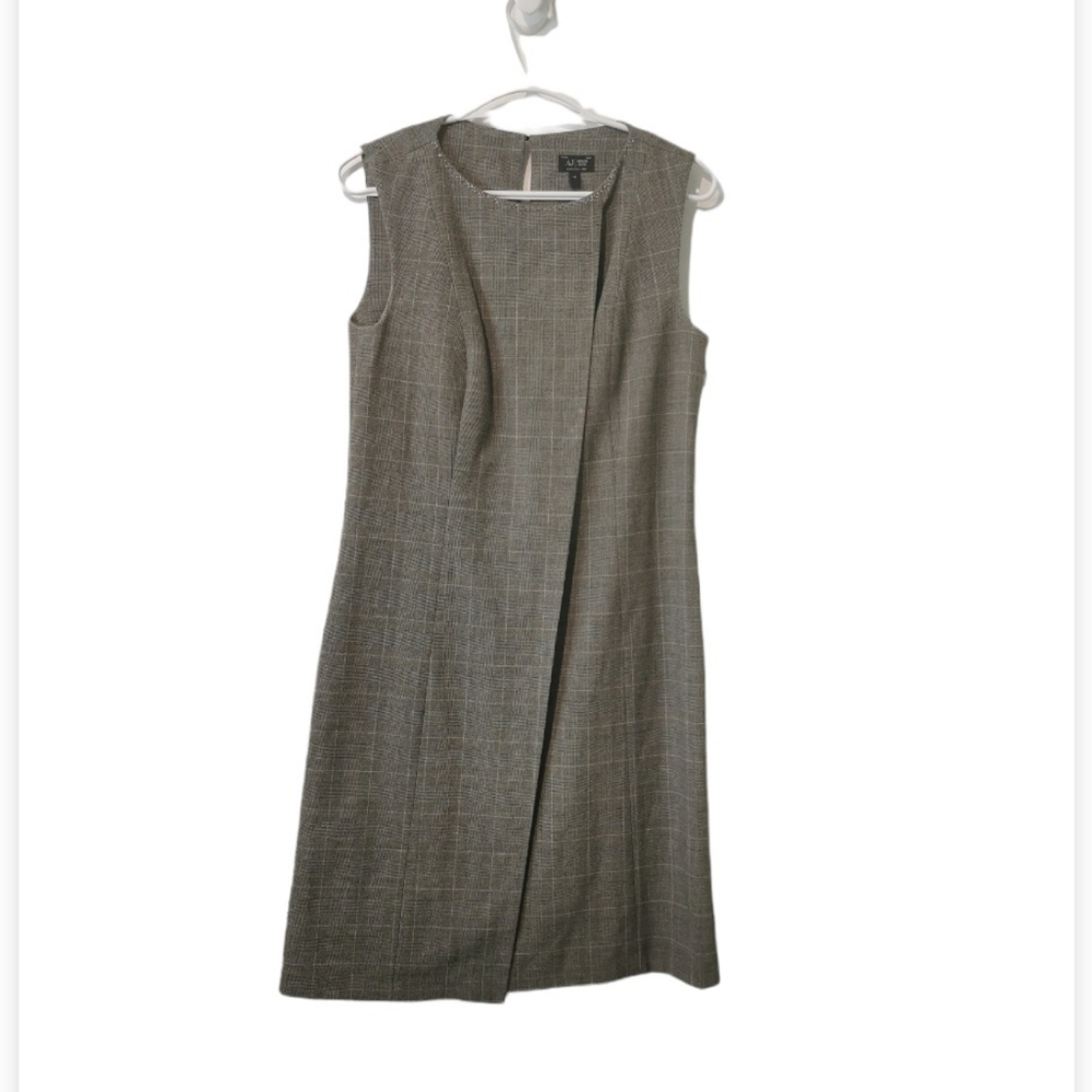 Armani jeans size 42 gray wrap style dress